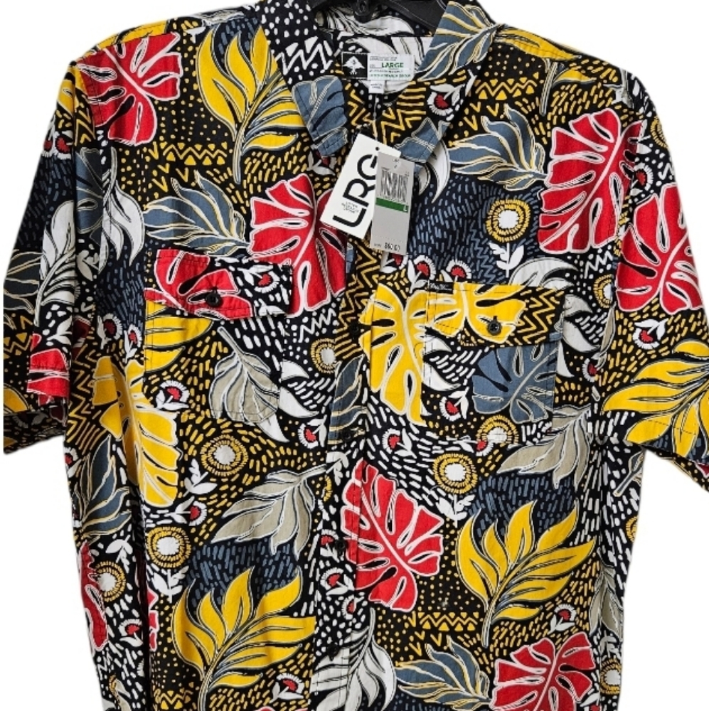 LRG Men's L floral design shirt